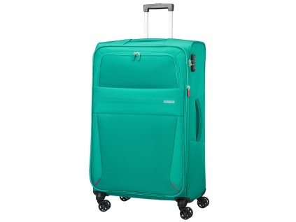 American Tourister SUMMER VOYAGER SPINNER 79 EXP L - PEACOCK + LED svítilna