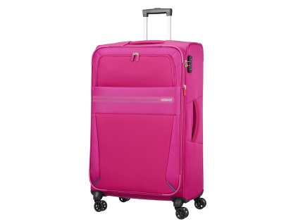 American Tourister SUMMER VOYAGER SPINNER 79 EXP L - DEEP PINK + LED svítilna