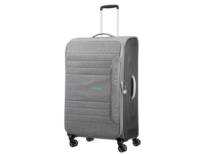 American Tourister SONICSURFER SPINNER 80 EXP M - METAL GREY + Sluchátka, myš nebo pouzdro