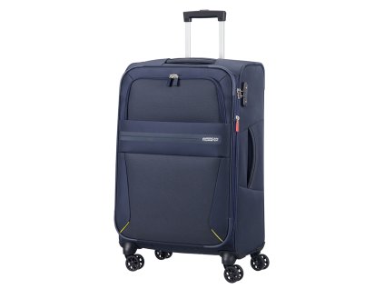 American Tourister SUMMER VOYAGER SPINNER 68 EXP M - MIDNIGHT BLUE + Sluchátka, myš nebo pouzdro