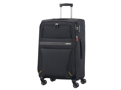 American Tourister SUMMER VOYAGER SPINNER 68 EXP M - VOLT BLACK + LED svítilna