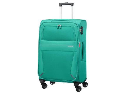 American Tourister SUMMER VOYAGER SPINNER 68 EXP M - PEACOCK + LED svítilna