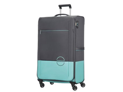 American Tourister INSTAGO SPINNER 81 L - GREY/AQUA + Sluchátka, myš nebo pouzdro