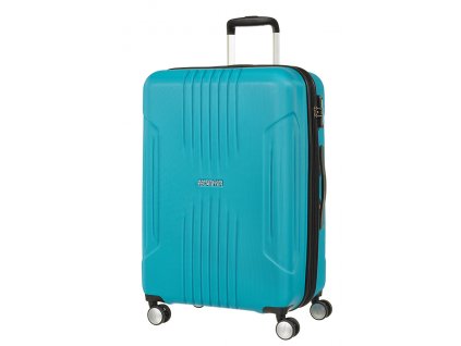 American Tourister TRACKLITE SPINNER 67 EXP M - SKY BLUE + LED svítilna