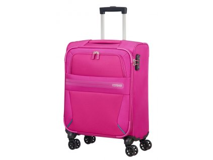 American Tourister SUMMER VOYAGER SPINNER 55 S - DEEP PINK + LED svítilna