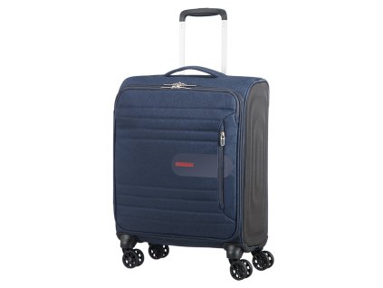 American Tourister SONICSURFER SPINNER 55 S - MIDNIGHT NAVY + LED svítilna