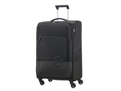 American Tourister INSTAGO SPINNER 68 M - BLACK/DARK GREY + LED svítilna