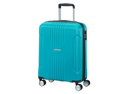 American Tourister TRACKLITE SPINNER 55 S - SKY BLUE + LED svítilna