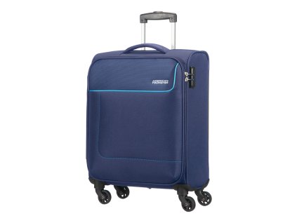 American Tourister FUNSHINE SPINNER 55 S - ORION BLUE + LED svítilna