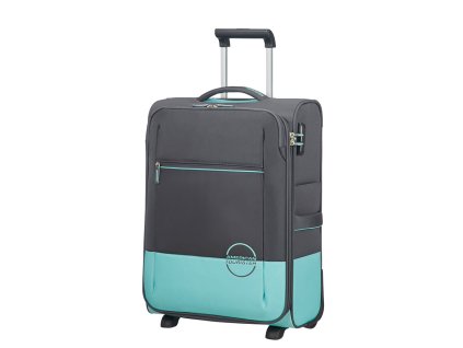 American Tourister INSTAGO UPRIGHT 55 S - GREY/AQUA + Sluchátka, myš nebo pouzdro