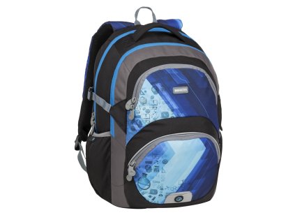 holčičí batoh Bagmaster THEORY 9 D BLUE/BLACK/GRAY, barva Modrá