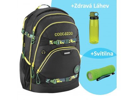 Školní batoh Coocazoo e ScaleRale TecCheck s elektronicky nastavitelným bederním popruhen, Black