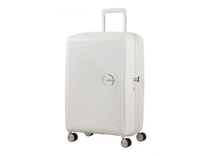 American Tourister SOUNDBOX M 67/24 TSA EXP - PURE WHITE + LED svítilna