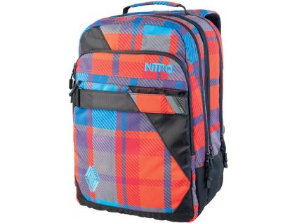 NITRO batoh LOCK plaid red-blue