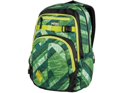 NITRO batoh CHASE wicked green + Sluchátka, myš nebo pouzdro