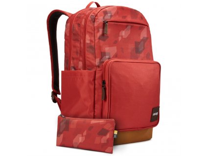 Pánský batoh Case Logic Query  29L CCAM4116 cihlově červený se vzorem/kmínově hnědý, barva hnědá
