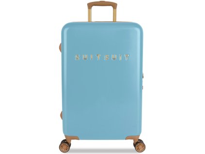 Cestovní kufr SUITSUIT® TR-7105/3-M - Fab Seventies Reef Water Blue + LED svítilna