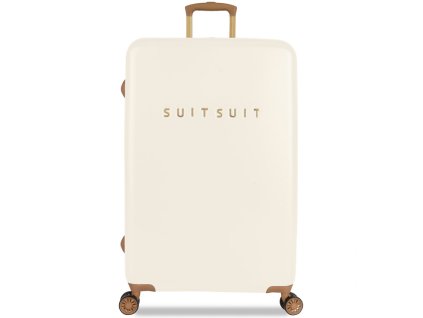 Cestovní kufr SUITSUIT® TR-7104/3-L - Fab Seventies Antique White + LED svítilna