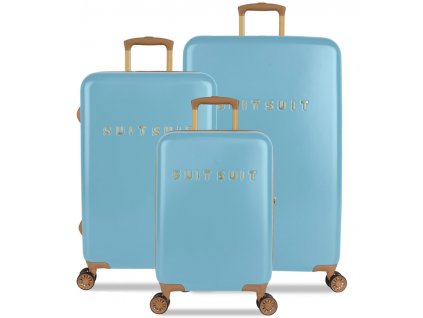 Sada cestovních kufrů SUITSUIT® TR-7105/3 - Fab Seventies Reef Water Blue + LED svítilna