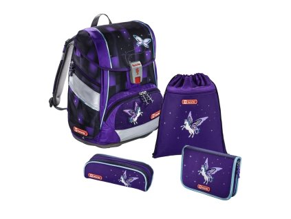 Školní aktovka/batoh 2v1 pro prvňáčky – 4-dílný set, Step by Step Pegas, certifikát AGR + 5 % sleva po registraci + LED svítilna