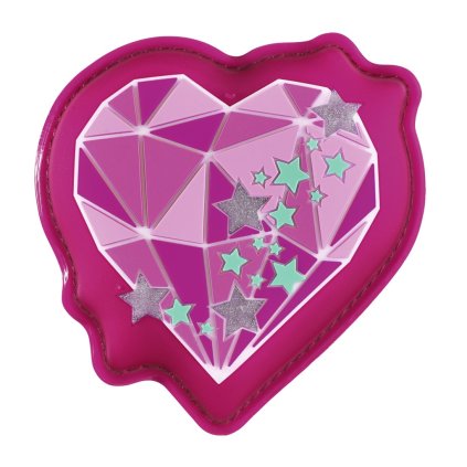 Batoh Vyměnitelný blikající obrázek Magic Mags Flash k aktovkám Step by Step Space Srdce, barva růžová