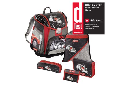 Školní aktovka - 5-dílný set, Step by Step American Truck, certifikát AGR + LED svítilna