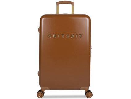 Cestovní kufr SUITSUIT® TR-7106/3-M - Fab Seventies Leather Brown + LED svítilna