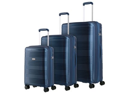 Travelite Zenit S,M,L Blue – sada 3 kufrů
