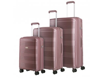 Travelite Zenit S,M,L Dark Rose – sada 3 kufrů