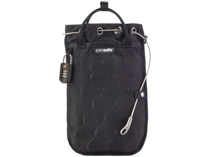 PACSAFE taška TRAVELSAFE 3L black + LED svítilna