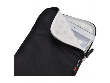 Solight nylonové pouzdro na tablet, e-čtečku do 8'', nárazuvzdorné polstrování, černé