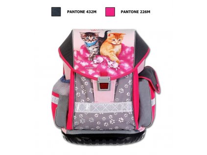 Školní aktovka ERGO ONE Cats & Mice + LED čelová svítilna