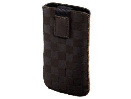 5821 hama pouzdro na mobilni telefon velvet pouch karo l hnede