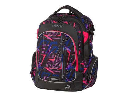 holčičí batoh Studentský WIZZARD Neon, barva černá
