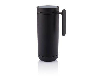 XD Design, Clik, nepropustný termohrnek s madlem, 225 ml, černá