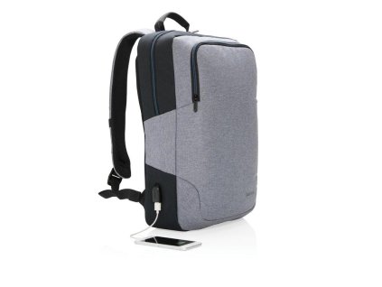 Pánský batoh XD Design na notebook 15” Arata černý/šedý, barva černá