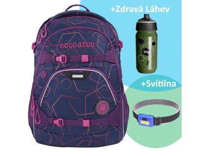 Dětský batoh Školní coocazoo ScaleRale, Laserbeam Plum, certifikát AGR, barva fialová ,Objem 21 - 30 litrů