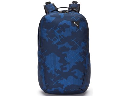 Pánský batoh PACSAFE VIBE 25L BACKPACK blue camo, barva Modrá ,Objem 21 - 30 litrů