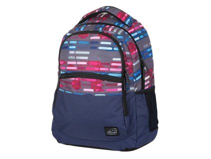 Dámský batoh Volnočasový CLASSIC Lines Blue Pink, barva Modrá