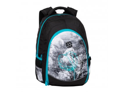 Dámský batoh Bagmaster DIGITAL 20 B TURQUOISE/GRAY/BLACK 23l, barva černá