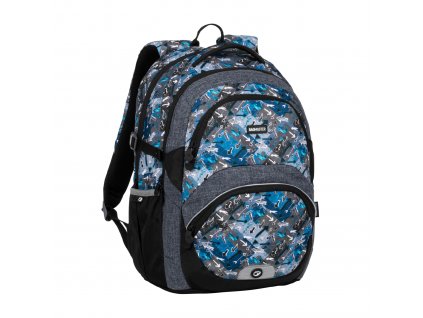 holčičí batoh Bagmaster THEORY 20 B GRAY/TURQUOISE/BLACK 24l, barva Modrá