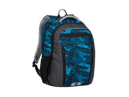 holčičí batoh Bagmaster BOSTON 20 B BLACK/BLUE/GREEN 24l, barva Modrá