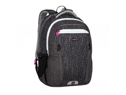 holčičí batoh Bagmaster BOSTON 20 A BLACK/GRAY/WHITE 24l, barva šedá ,Objem 21 - 30 litrů