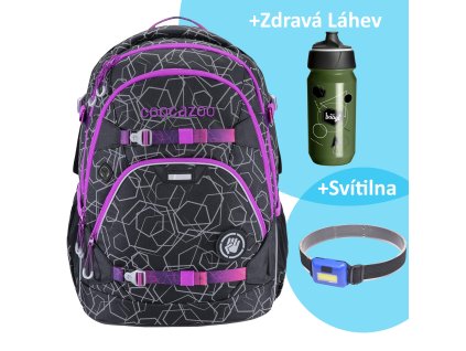 holčičí batoh Coocazoo ScaleRale Laserbeam Berry 30l certifikát AGR, barva černá
