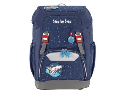 Školní batoh Step by Step GRADE Vesmírná raketa + LED svítilna + Desky na sešity