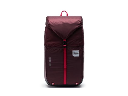 Pánský batoh HERSCHEL Ultralight Daypack NYLON PLM/RD/BLK 20 l, barva červená ,Objem 11 - 20 litrů
