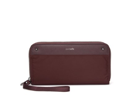 PACSAFE peněženka RFIDSAFE CONTINENTAL WALLET - WOMEN merlot