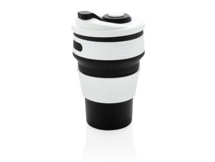 XD Design Skládací silikonový hrnek - černý/bílý