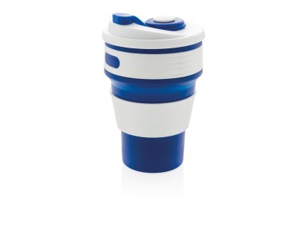 XD Design Skládací silikonový hrnek - modrý/bílý