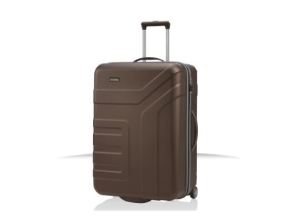 Travelite Vector 2w M,L Brown – sada 2 kufrů + LED svítilna